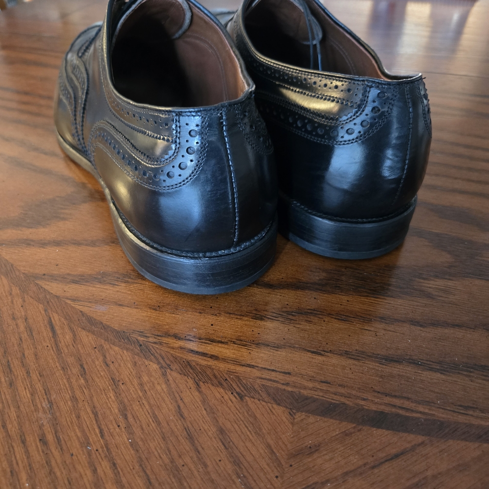 Allen Edmonds "McCallister" Black Leather Wingtip Oxfords 16 D - Picture 5 of 9